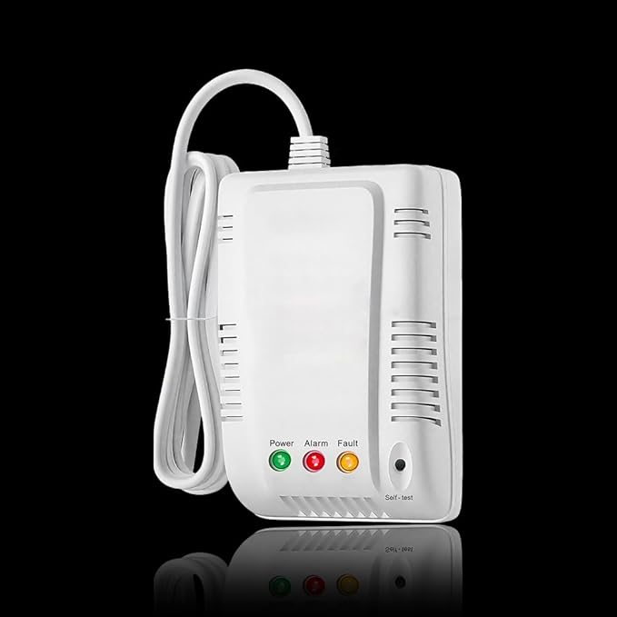Household Combustible Gas Detector, JT-KBI5 RV Methane Gas Leak Detectors with Visible and Audible Alarm, Plug and Play with Advanced Chip Technology
