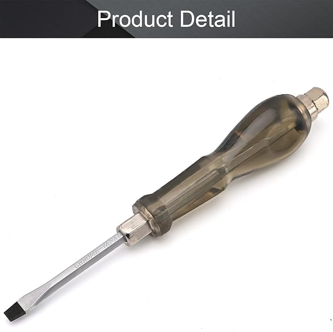 Utoolmart Slotted Impact Screwdriver 4 Inch Keystone Demolition Driver Magnetic Nut Driver for Added High-Torque, Tight Spaces, Precise Tightening Bolts and Nuts 1Pcs