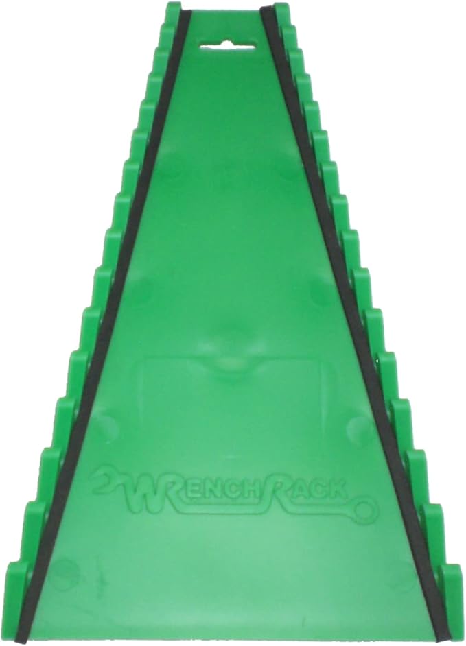 Protoco 4041 Reverse Wrench Rack, 15 Piece, Magnetic, Tool Organizer for Tool Box, Tool Cart or Wall Mounted, Green