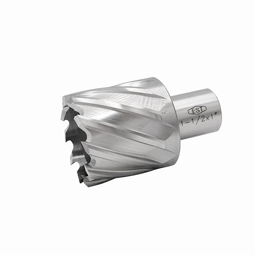 HSS M2AL Annular Cutter 1" DOC with 3/4" Weldon Shank for Magnetic Drill Press by EST (D1-1/2" X 1")