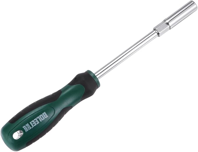 HARFINGTON Metric Nut Driver 8mm CR-V Non-Magnetic Tip Hollow Shafts Hex Socket Screwdriver with Non-Slip Handle for Automobile Repair
