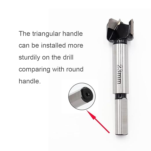 Forstner Drill Bits 23mm (29/32 inch) Tungsten Carbide Wood Hole Saw Auger Opener Woodworking Drilling Tool Wood Cutter