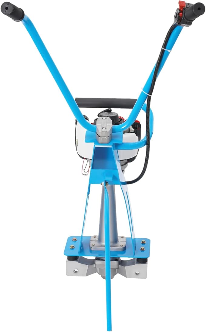 Concrete Wet Screed Engine, 4-Stroke 1.2HP 35.8CC Gas Power Concrete Surface Leveling Screed Machine Thick Steel Frame Concrete Screed Vibrating Finishing Tool Without Leveling Board