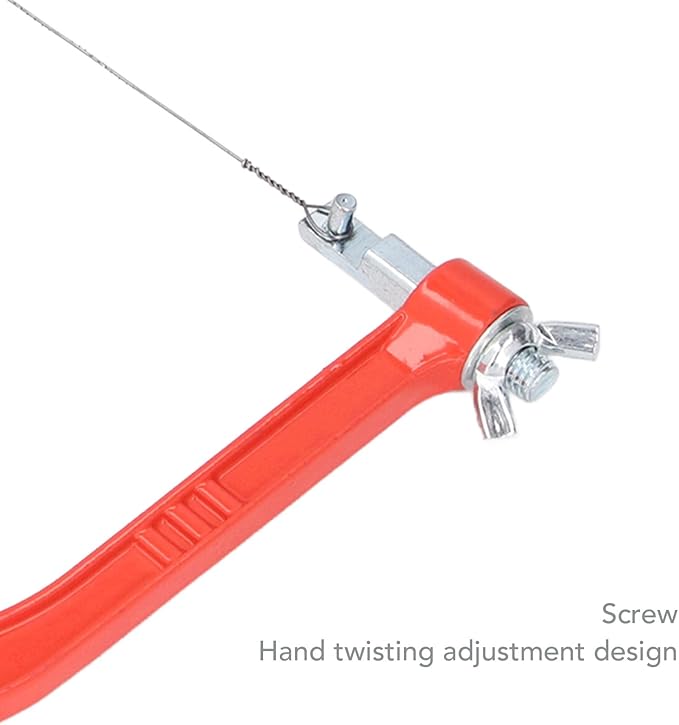 Tyenaza Coping Saw, 6 Inch U Shape Multifunctional Aluminium Alloy Small Carving Saw with 5 Blades for Woodworking
