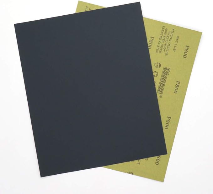 Sandpaper Sheets, 800 Grit Dry Wet Sand Paper, 9 x 11 Inch,Silicon Carbide, for Wood Furniture Finishing,Metal Sanding and Automotive Polishing,10 -Sheet