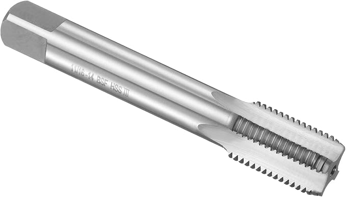 uxcell Hand Bottom Tap 11/16"-14 BSF 2B Thread Bottoming Style Threading Taps High Speed Steel HSS6542 Straight Flutes Screw Tapping Tool