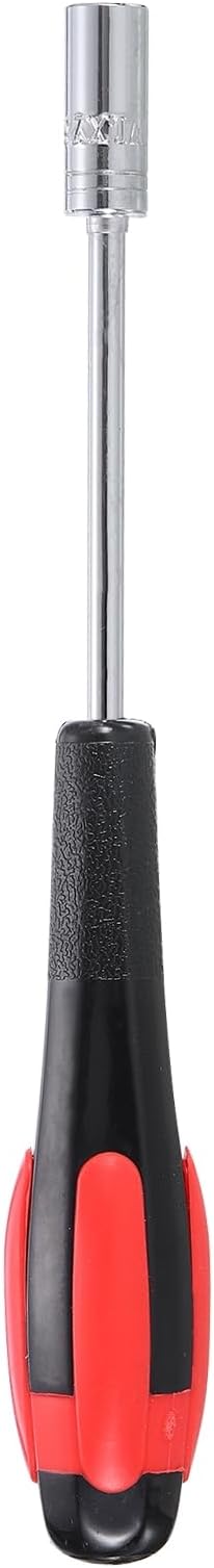 HARFINGTON Metric Nut Driver 6mm Dia 75mm Shank Non-Magnetic 6 Point Hex Socket Screwdriver with Non-Slip Handle for Tightening and Loosening Fasteners