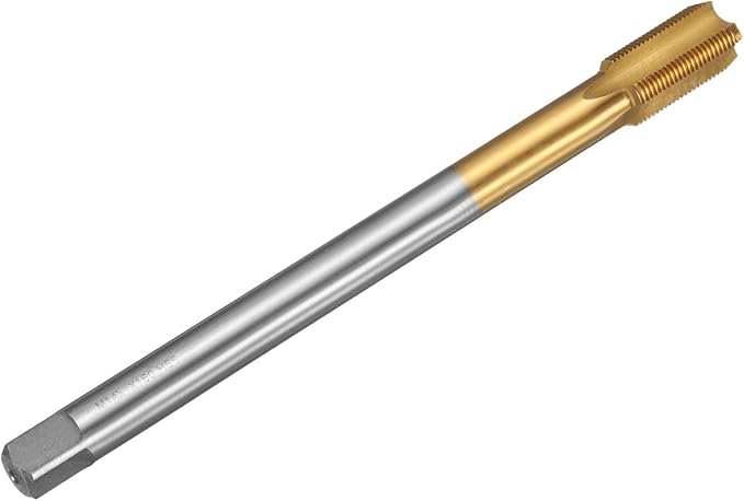 uxcell Metric Thread Tap M14 x 1 H2 160mm Straight Flute Screw Thread Milling Machine Taps Threading Tapping Repair Tool