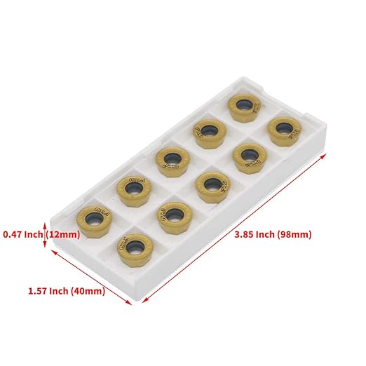10pcs Carbide Milling Insert RPMT1204 竊?R6竊덿ound,CNC Milling Machine Indexable Milling Insert,Tungsten Steel Surface Golden Coating, Very Suitable for Processing Steel and Stainless Steel.
