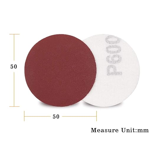 SPEEDWOX Hook and Loop Sanding Discs 100pcs 2 inch 600 Grit Sandpaper for Sanders Drill Grinder Rotary Tools Attachment Woodworking Wood Auto, No Hole