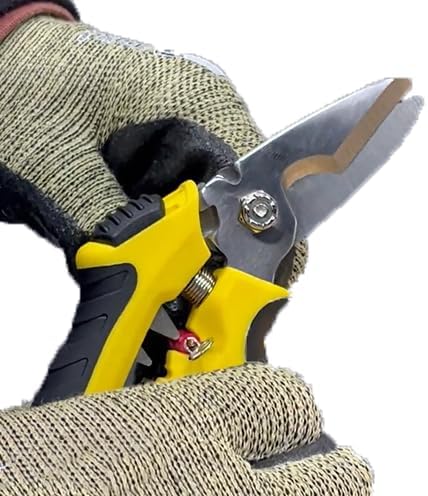 Miller Multi-Purpose KS-3 Angle-Head Fiber Optic Kevlar Scissors, Crimper, and Cable Cutter For Electricians, Technicians, and Linemen