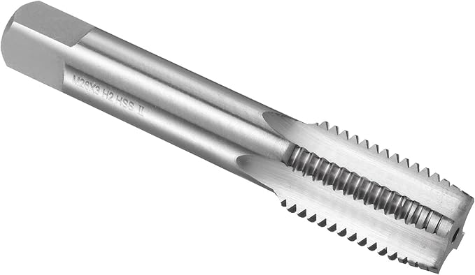 uxcell Hand Plug Tap M26 x 3 H2 Metric Thread Plug Style Taps Straight Flute Screw Tapping Threading Tool High Speed Steel HSS6542