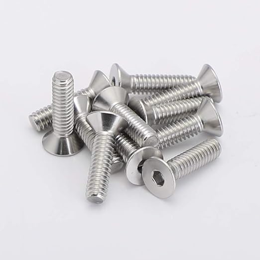MewuDecor M8 x 40mm Flat Head Socket Cap Screws Bolts Countersunk Bolts, Stainless Steel 304, Bright Finish, DIN 7991, Allen Socket Drive, 10 PCS