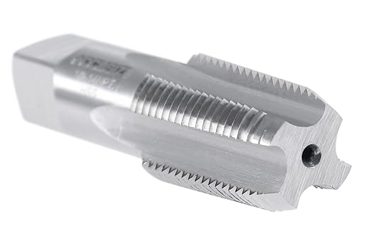 Accusize Industrial Tools 1/2'' to 14, 4 Flutes H.S.S. Taper Pipe Tap-Npt, 3-1/8'' Oal, 1-3/8'' Thread Length, American Standard, Npt-12