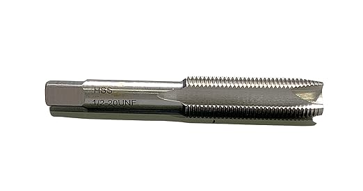 Accusize Tools - HSS Spiral Point Taps, ANSI Standard, Ground, from 5/8-11NC to 1"-8NC (1/2-20NF, 3 flutes)