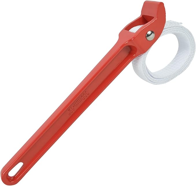 Thsakzo 12" Adjustable WrenchNylon Strap Wrench, For Removing Or Oil Filter Strap Opener Wrench, Pipes, PVC Joints, Shower Heads And Cans