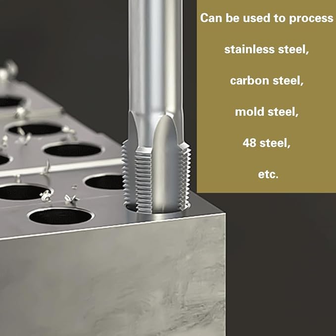 ANPTGHT 1/2"-14 NPT Pipe Tap, Tapered Pipe Thread Tap High Speed Steel for Conventional Machine Tapping or CNC Tapping Can Tap Steel and Stainless Steel
