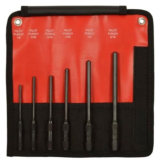 Replacement for Mayhew Pro 6 Piece Roll Pin Pilot Punch Set Made