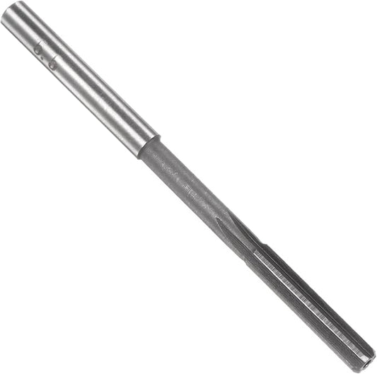 uxcell Chucking Reamer 5.5mm, H7 HSS Lathe Machine Reamer 6 Straight Flutes, Round Shank Milling Cutting Tool, Metric Reaming Drill Bit for Stainless Steel Metal Hole