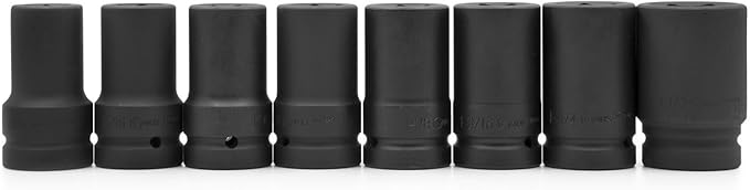 Genius Tools 8 Piece 1" Dr. SAE Deep Impact Socket Set CD-808SD