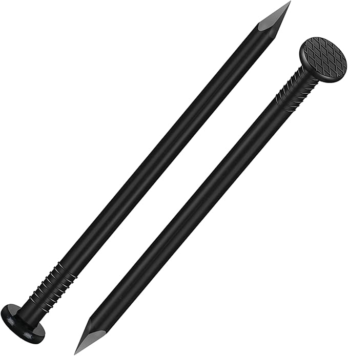 4 inch Hardware Nails, (79pcs) 2 lbs Black Nails, Nails for Hanging Pictures, Long Nails, Wall Nails, Wood Nails