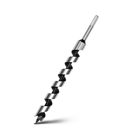 1-1/8 x 13.8 inch Auger Drill Bit for Wood,Hex Shank Ship Auger Bit for Soft Wood, Hard Wood, Plastic, Composite Materials and DIY Projects
