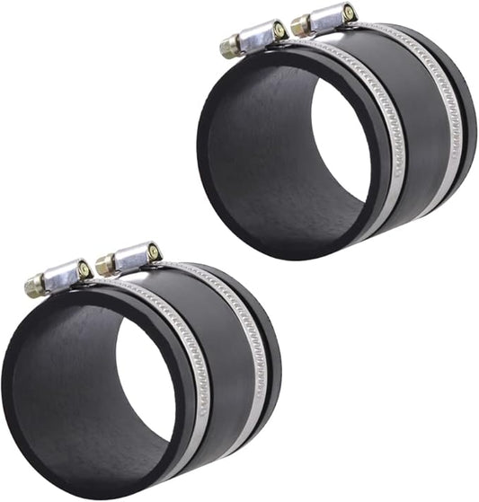 O'SKOOL 2-1/2 Inch Dust Control Flex Cuff With Hose Clamps-2Pack, DC05