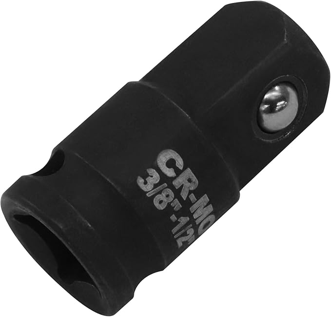 3/8" Female to 1/2" Male Impact Socket Adapter, Black Wrench Socket Adapter For Impact Driver