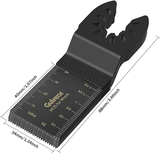 60Pcs Universal Oscillating Tool Oscillating Saw Blades,Oscillating Multitool Blades,Multi Tool Blades Kits,for Dewalt Ryobi Milwaukee Tools for Cut Wood,Plastic&Metalm Ideal Wood Working Accessories