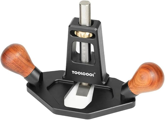 TOOLCOOL Router Plane Handheld Woodworking Tool Simple and Effective Plow Plane for Tuning Joinery Cutting Grooves Mortise (Wood Grip)