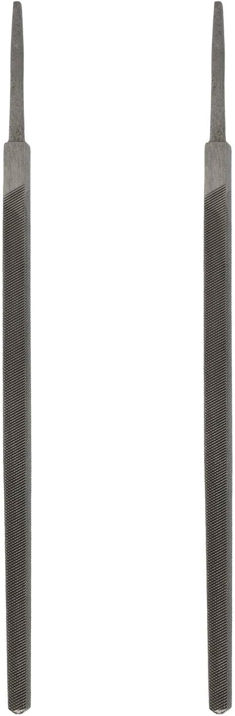 HARFINGTON 2 Pcs 6" Square Medium Cut File Double Cut Teeth Medium Metal File High Carbon Steel T12 without Handle for Metal Wood Finishing Roughing Shaping, Grey