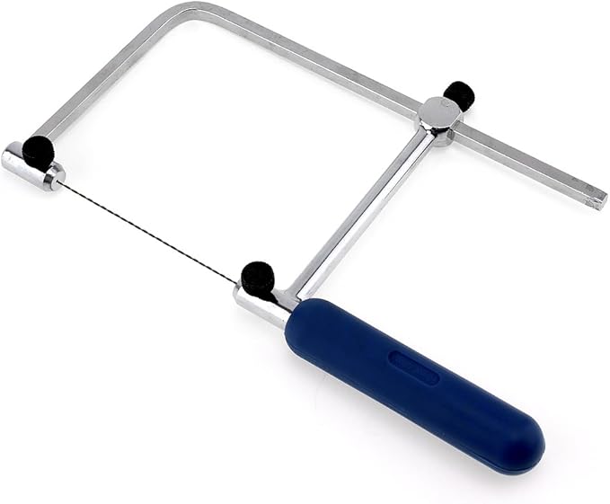 TopHomer 1 Pack Coping Saw U-Shaped Frame High Carbon Steel Hand Woodworking Saw for Jewelry Craft Wax Ring Cutting Metal Saw Making