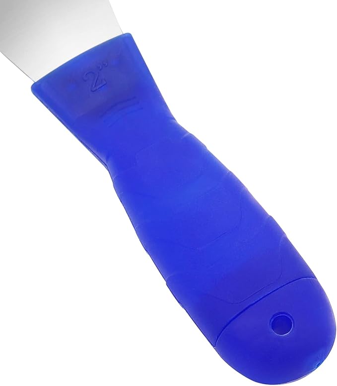 Putty Knife, 2 Inch Metal Scraper, Plastic Handle Spackle Knives for Drywall, Decals, Wall paper, Patching, Painting, Taping, Scraping Coating