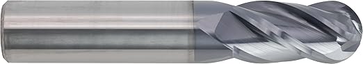 CME 2 pcs Micrograin Carbide End Mills, Ball Nose, TiAlN Coated, 5/8" Mill Diameter, 1 1/4" Length of Cut, 3 1/2" Overall Length, 4 Flute, Center Cutting