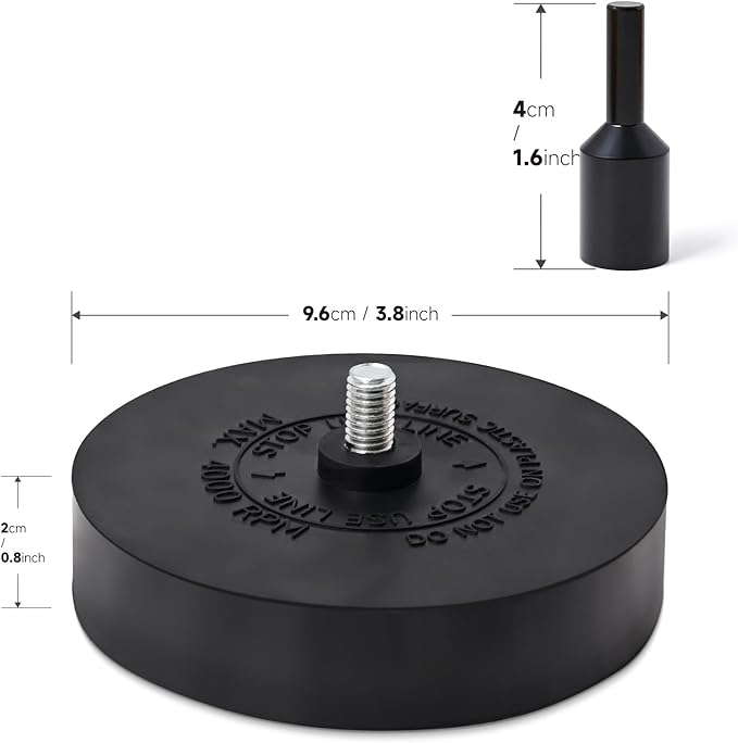 FOSHIO 3 Pack Decal Remover Eraser Wheel Tool Kit, 20mm & 25mm Decal Remover Wheel with Adapter, Scraper with Plastic Razor Blades, Rubber Wheel Tool Kit for Remove Vinyl, Decal, Adhesive, Residue