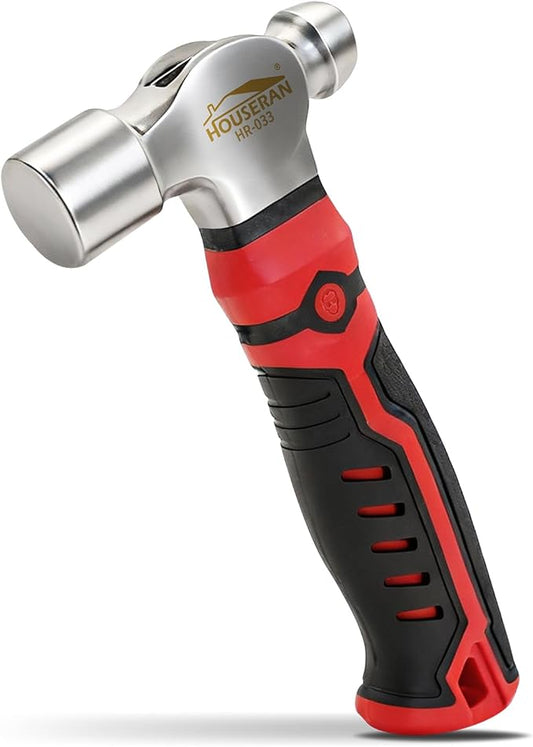 Ball Peen Hammer, 13oz Small Ball Peen Hammer, Stubby Hammer Small Hammer Tool, Hammer for Jewelry Making, Ideal for Home, Auto Repair, Carpentry and Crafting