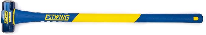 Estwing 6-Pound Hard Face Sledge Hammer for Demolition/Stake Driving, 50-55 HRC, 36-Inch Fiberglass Handle, Overstrike Protection, Textured Grip