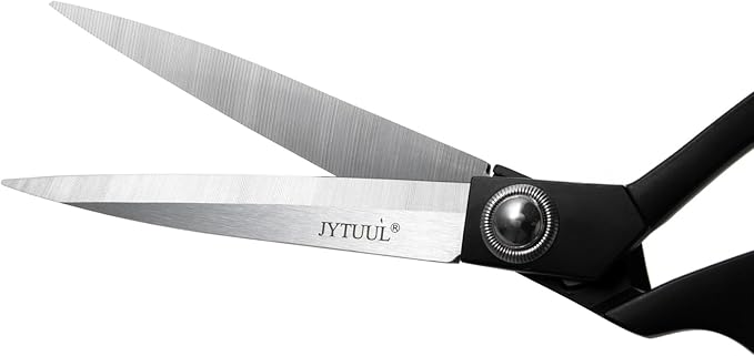 Black 10.5" Sharp Tailor Scissors - Heavy Duty Fabric, Leather & Clothing Scissors - Professional Stainless Steel Sewing Shears
