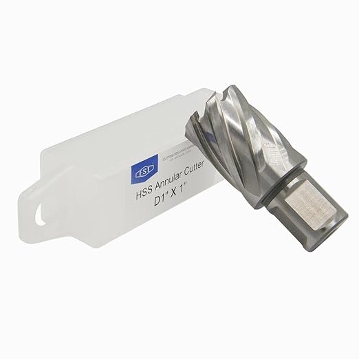 EST HSS M2AL Annular Cutter 1" DOC with 3/4" Weldon Shank for Magnetic Drill Press (D1" X 1")
