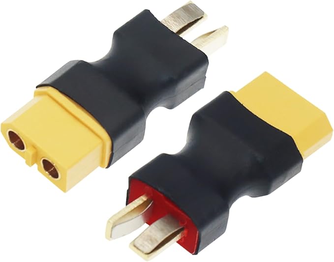 XT60 to T Plug Female Male Connector Adapter for RC Car FPV Drone Lipo NiMH Battery Charger ESC No Wires Connector (1 Pair)