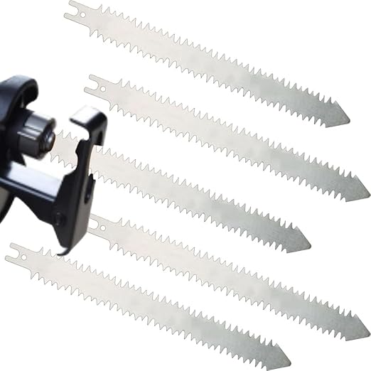 9 Inch Double-Sided Tooth Reciprocating Saw Blades,5TPI Replaceable Blades for Wood Pruning, Japanese Saw Blades Suitable for Tree Cutting (5-Pack)