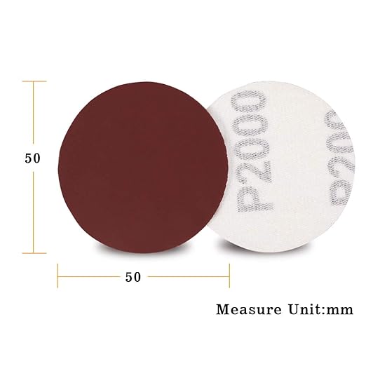SPEEDWOX Hook and Loop Sanding Discs 100pcs 2 inch 2000 Grit Sandpaper for Sanders Drill Grinder Rotary Tools Attachment Woodworking Wood Auto, No Hole