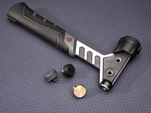 Real Avid Armorer's Master Hammer - 20 Ounce 9-1/2" Hammer with Changing Heads Including Soft Blow, Steel, Rubber & Brass Head + Magnetic Pin Starter