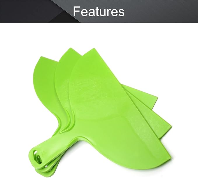 Utoolmart Putty Scraper 10" Plastic Flexible Putty Knives Spreader for Taping Drywall Wall Painting Green 3Pcs