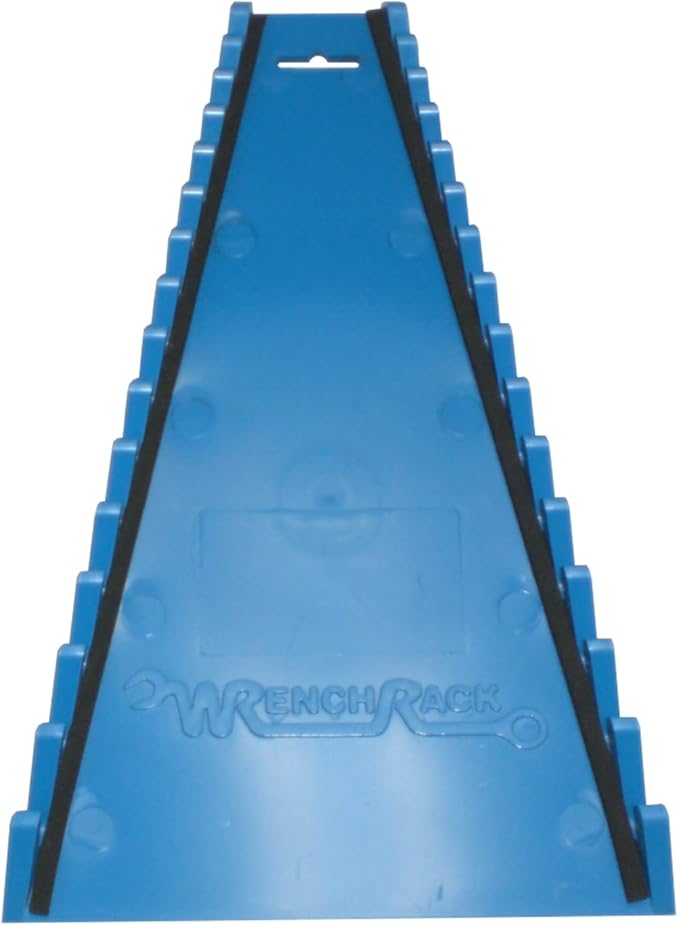 Protoco 4071 Reverse 15 Piece Wrench Rack, Magnetic, Tool Organizer for Tool Box, Tool Cart or Wall Mounted, Blue