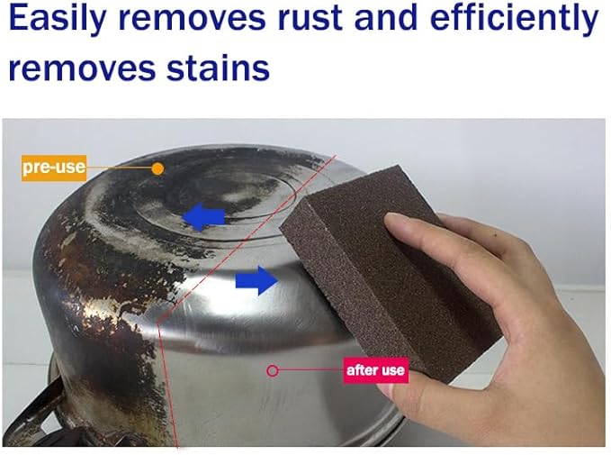 Driak Polishing Sanding Sponges Sandpaper Sanding Block Pad Washable Paint Sanding Block Wood Metal Sandpaper Sponge Cleaning Sponge (60 Grit Medium Fine)