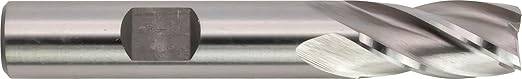 CME 5 pcs M42 Cobalt End Mills, Square Nose, Bright (Uncoated) Finish, 3/8" Mill Diameter, 3/4" Length of Cut, 2 1/2" Overall Length, 4 Flute, Center Cutting