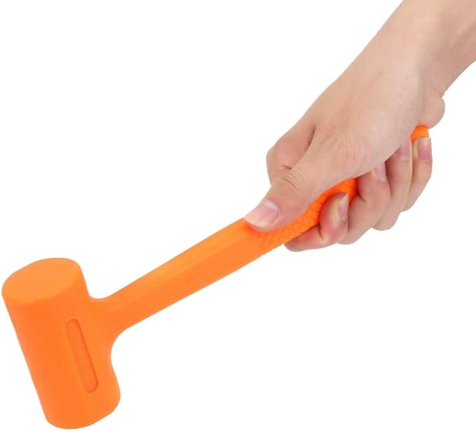 Practical PVC Non-Elastic Rubber Hammer Soft Face Dead Blow Hammer Installing Tool(0.5LB)