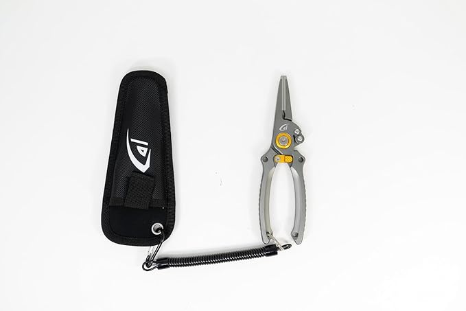 danco 2 Pack Aluminum 7.5??Precision Fishing Pliers with Stainless Steel Jaws, Cuts Braid with Ultra-Sharp Tungsten Carbide Side Cutter, Lockable, with Sheath, perfect for Fresh & Saltwater