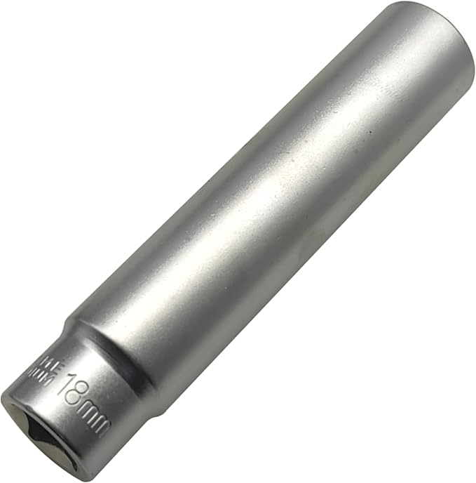 ZKTOOL Deep Metrichex Socket Tool, 18MM 1/2-Inch Drive Deep Metric Socket Tool- Extra Long Deep 120MM